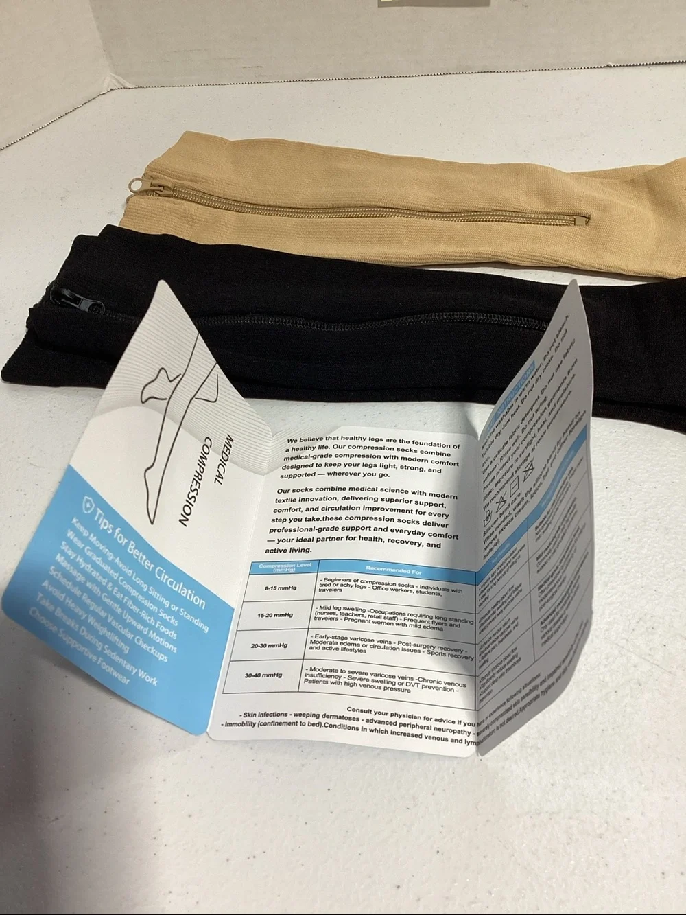 Medical grade compression socks